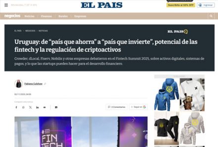 Uruguay: de “país que ahorra” a “país que invierte”, potencial de las fintech y la regulación de criptoactivos